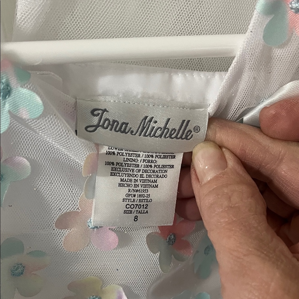 Jona Michelle Pastel Floral and Blue Dress - Picture 7 of 8